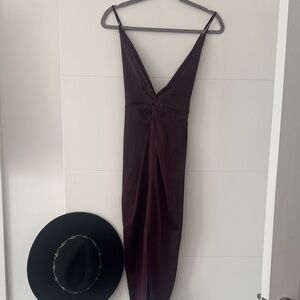 ASOS Elegant Burgundy Evening Dress